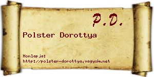 Polster Dorottya névjegykártya